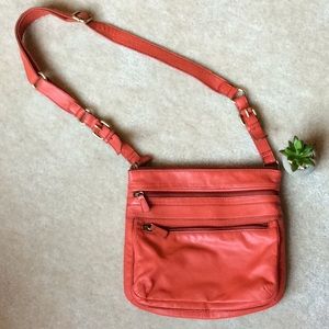 Fossil Crossbody 3-zipper handbag